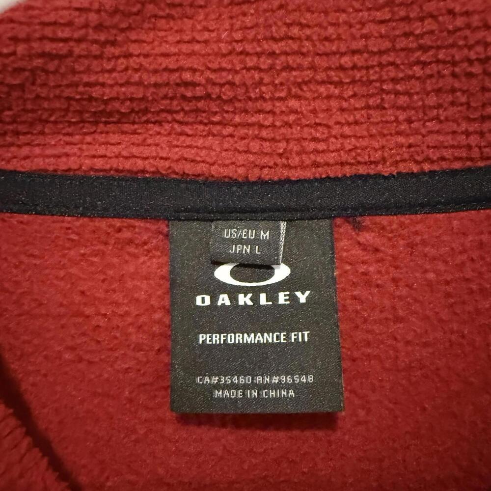 Vintage 00s RARE Mens Oakley Designer Fleece Full Zip Jacket Size Medium - Picture 7 of 7